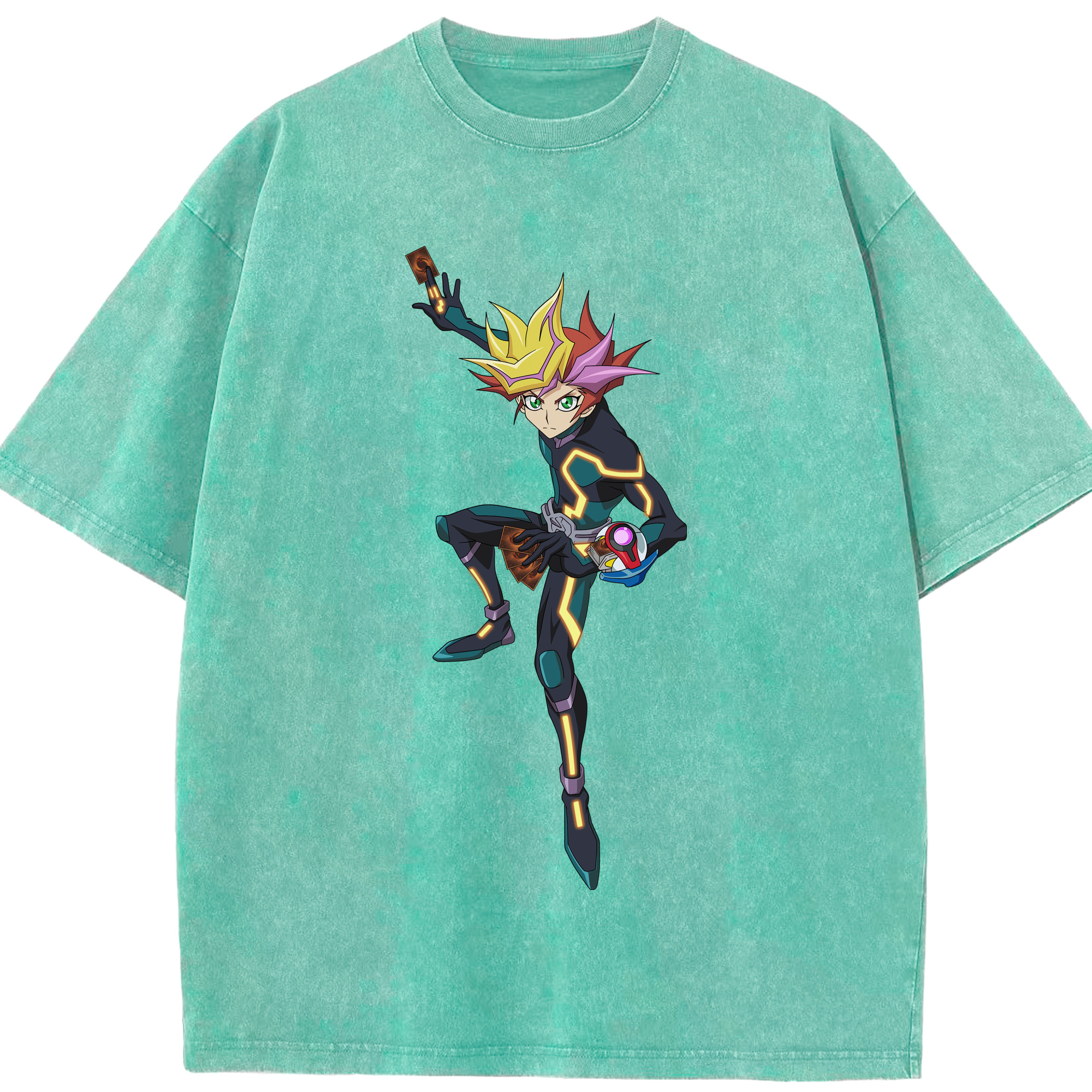 （画像用） 遊☆戯☆王 Yu-Gi-Oh! 綿100% ヴィンテージ風 半袖Tシャツ（フロントプリント）